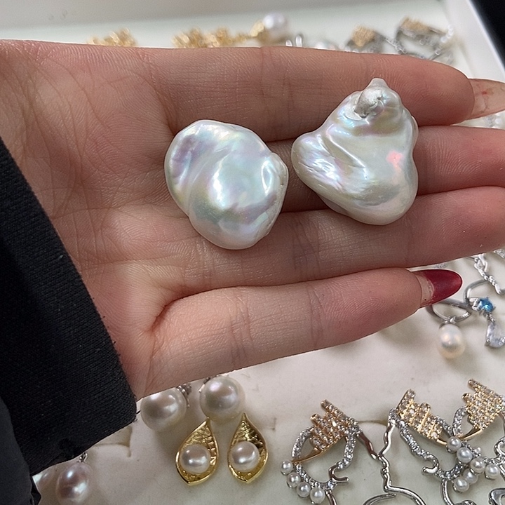 淡水珍珠珍珠耳钉未镶嵌