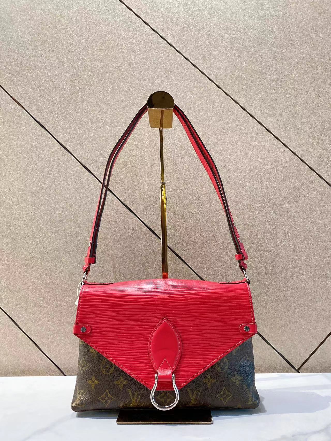 95新 LV 帝爵奢品/95新/LV/粉色水波纹拼老花邮差
