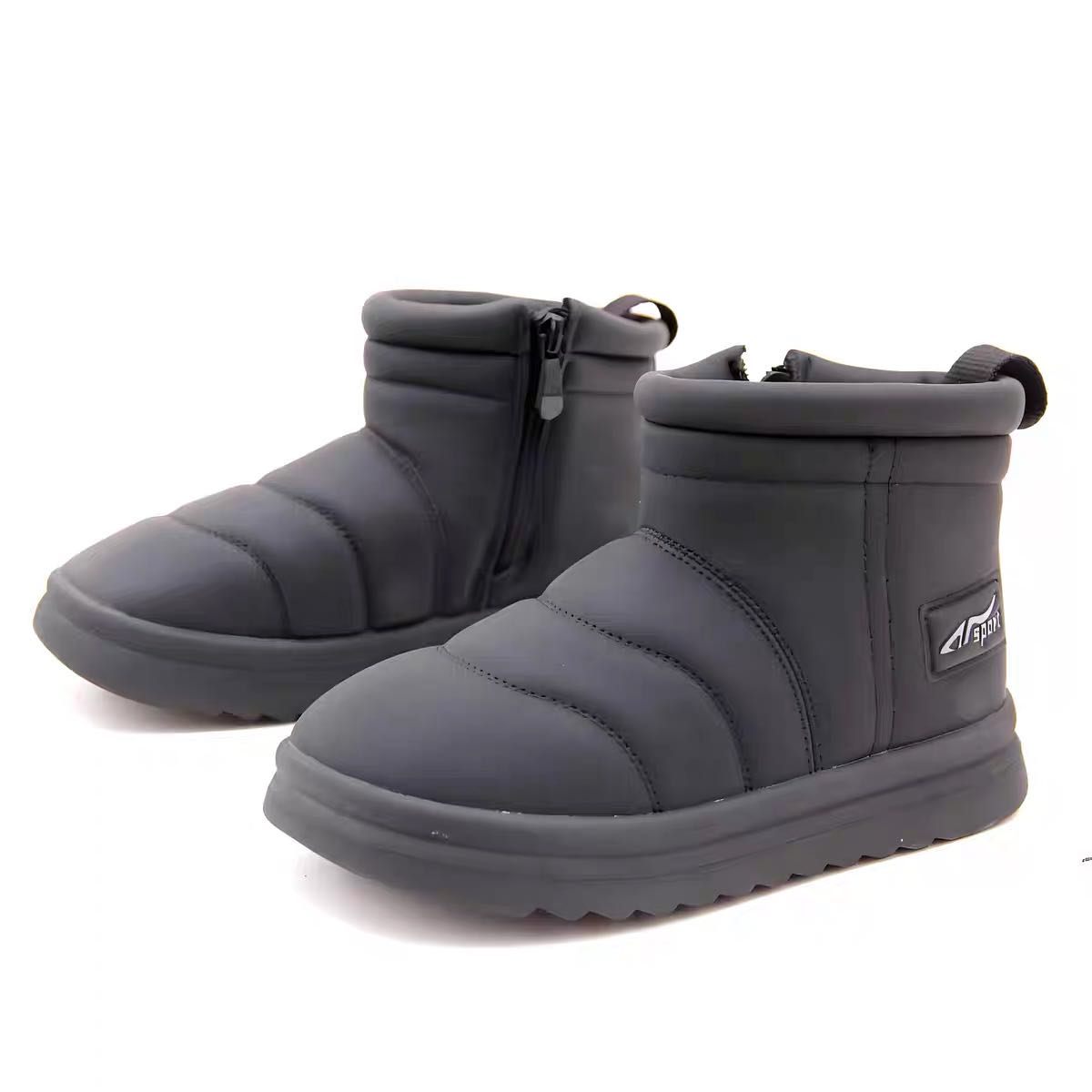 DT冬季童鞋1222H男女平底软底加厚加绒雪地靴舒适休闲24D