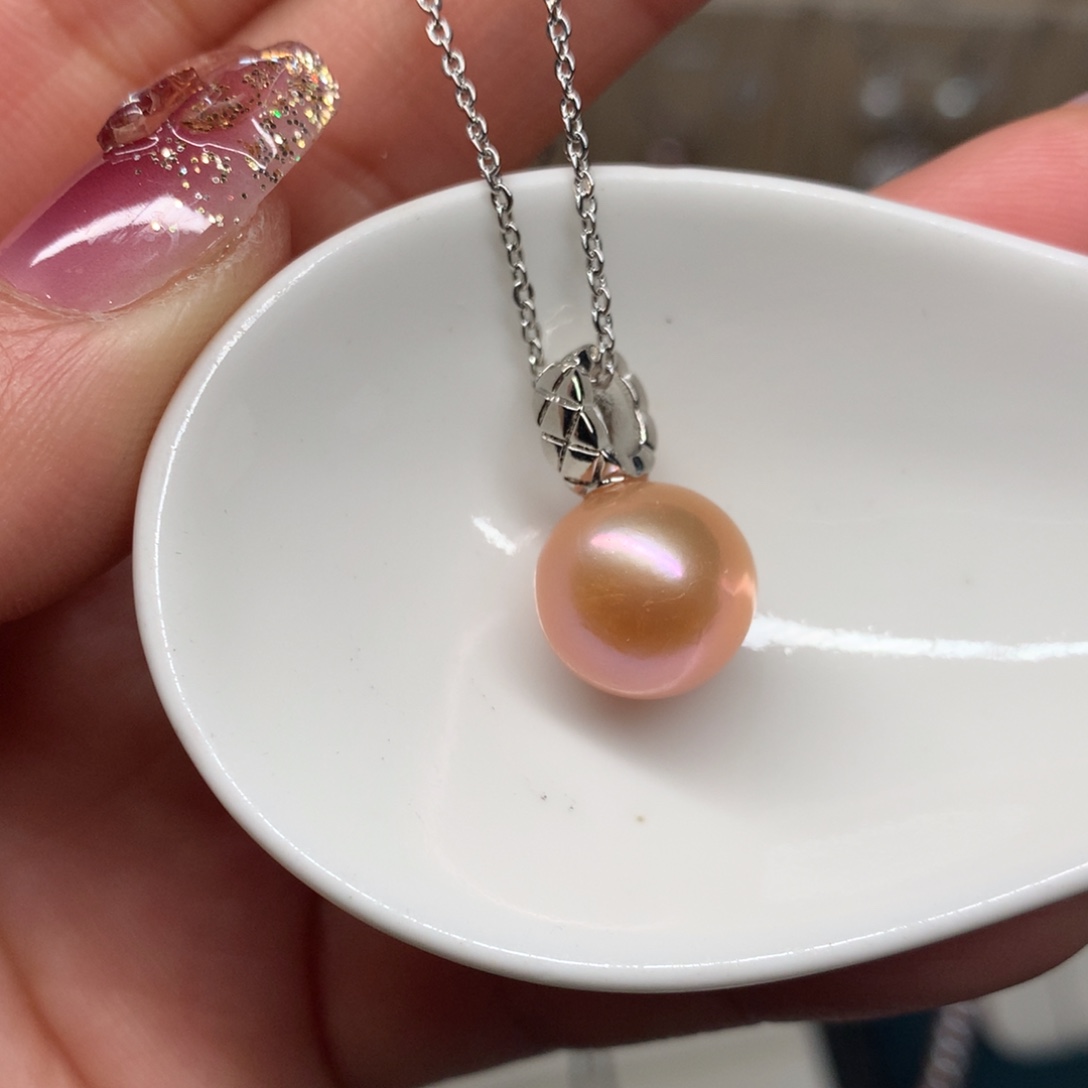 淡水珍珠吊坠(赠链)合金