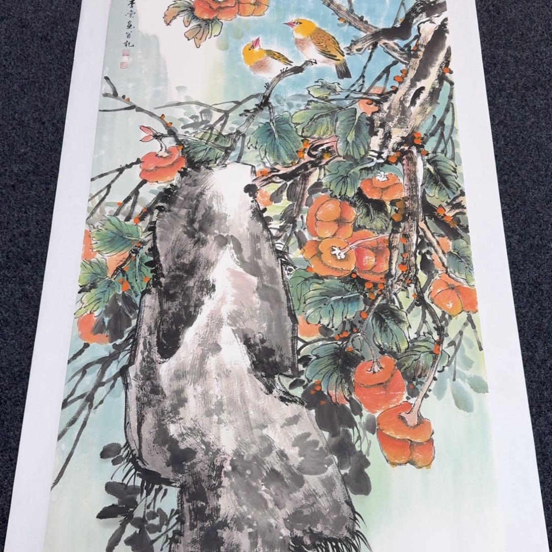 国画纯手绘山水花鸟作品