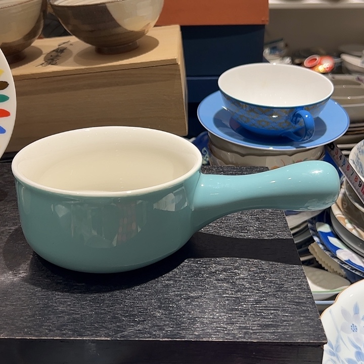 艺***渲瓷长柄勺子形状马克用法早餐碗1个超好
