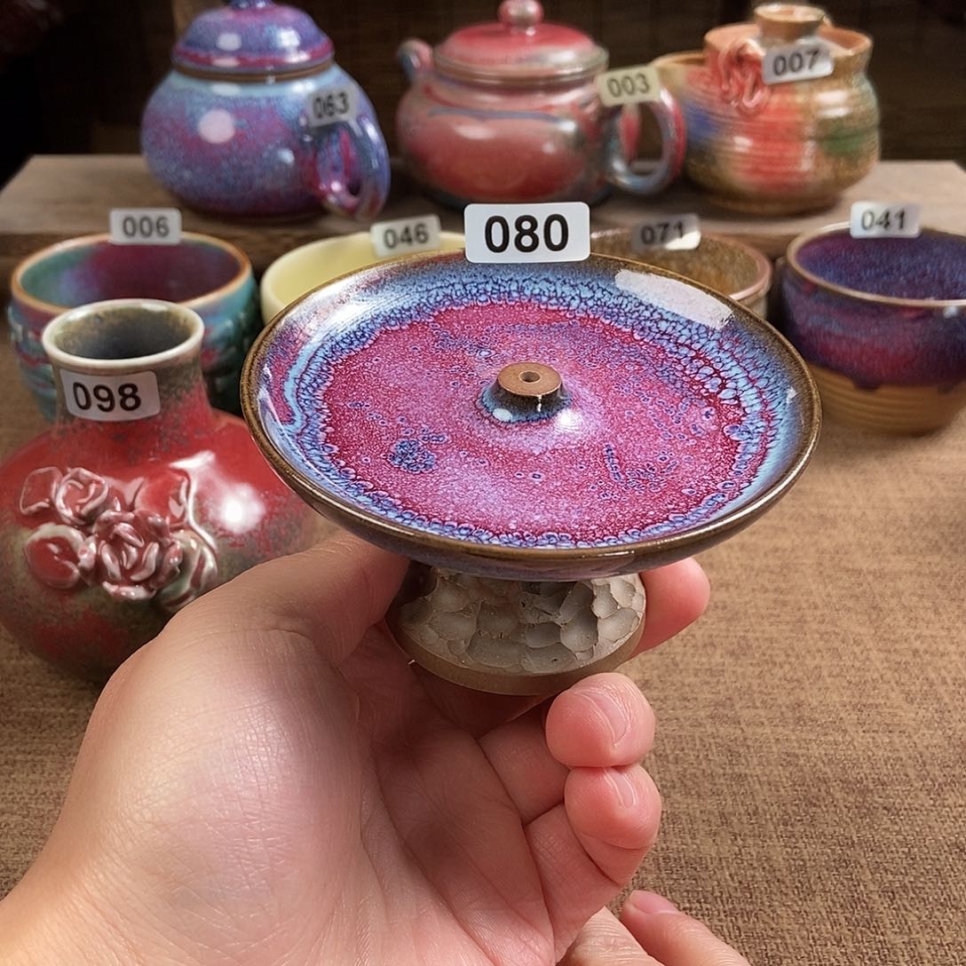 瓷片钧瓷茶壶茶具