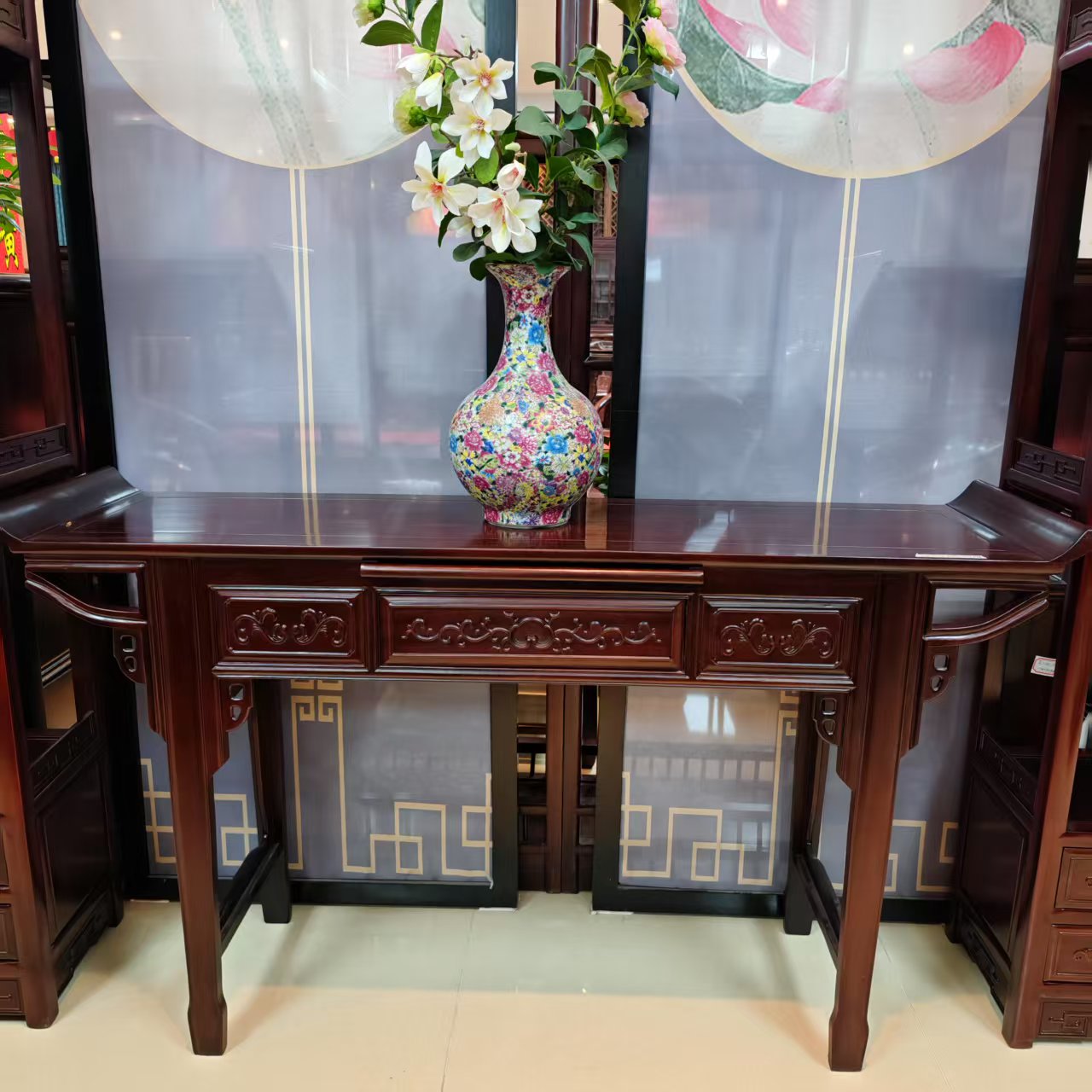 酸枝木158供台条案尺寸：长158宽40高86