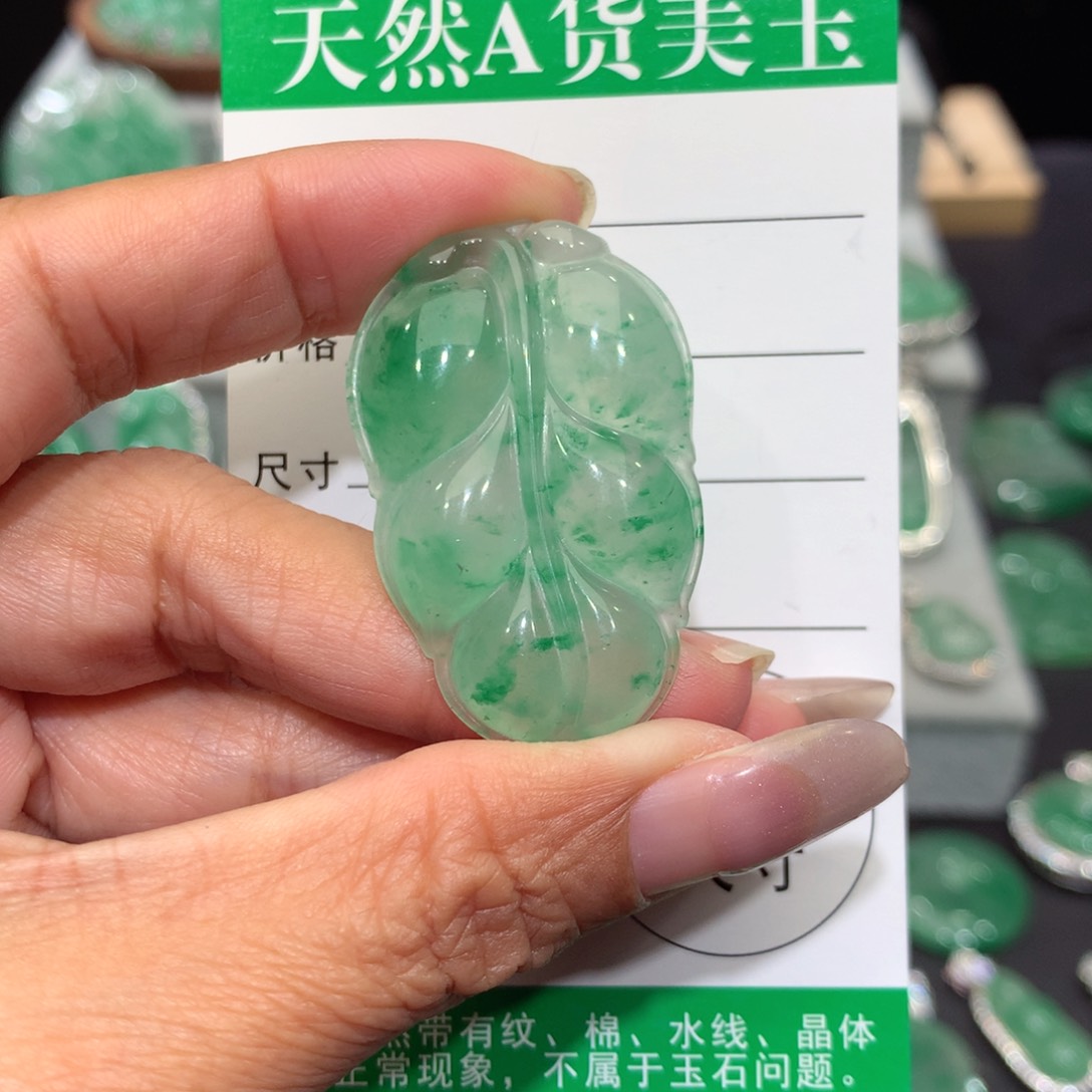颈饰未镶嵌石英质玉（非洲翠）