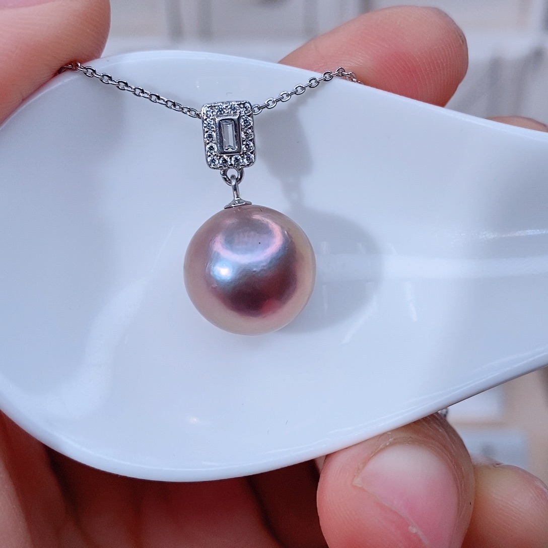 颈饰银S925镶嵌淡水珍珠