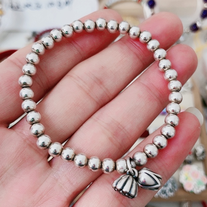 珐琅吊坠足银两世欢