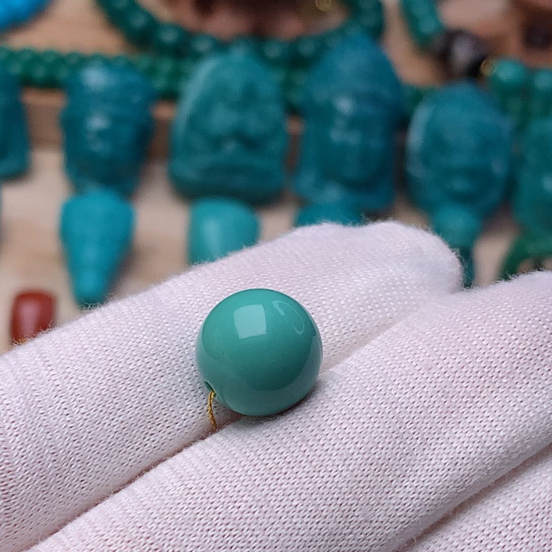 绿松石珠宝奇石未镶嵌11m m