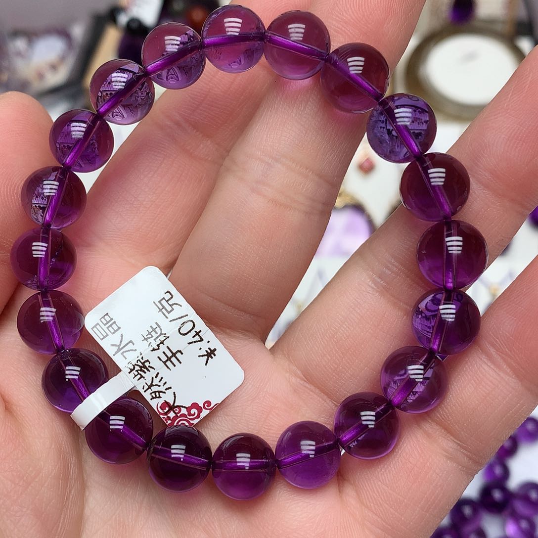 紫晶巴西手串10m m未镶嵌