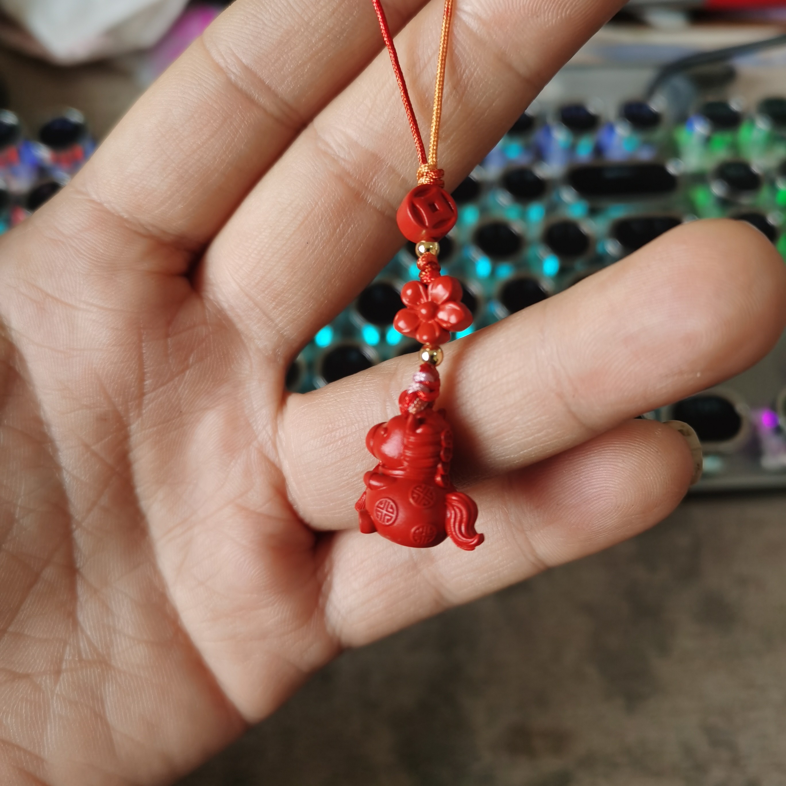 沙沙马年手机挂件