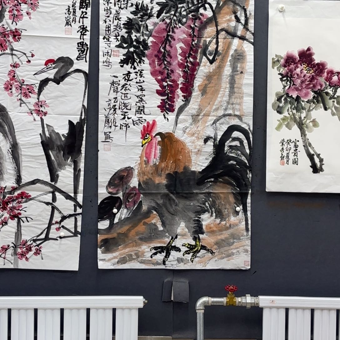 白***林国画四尺花鸟作品艺