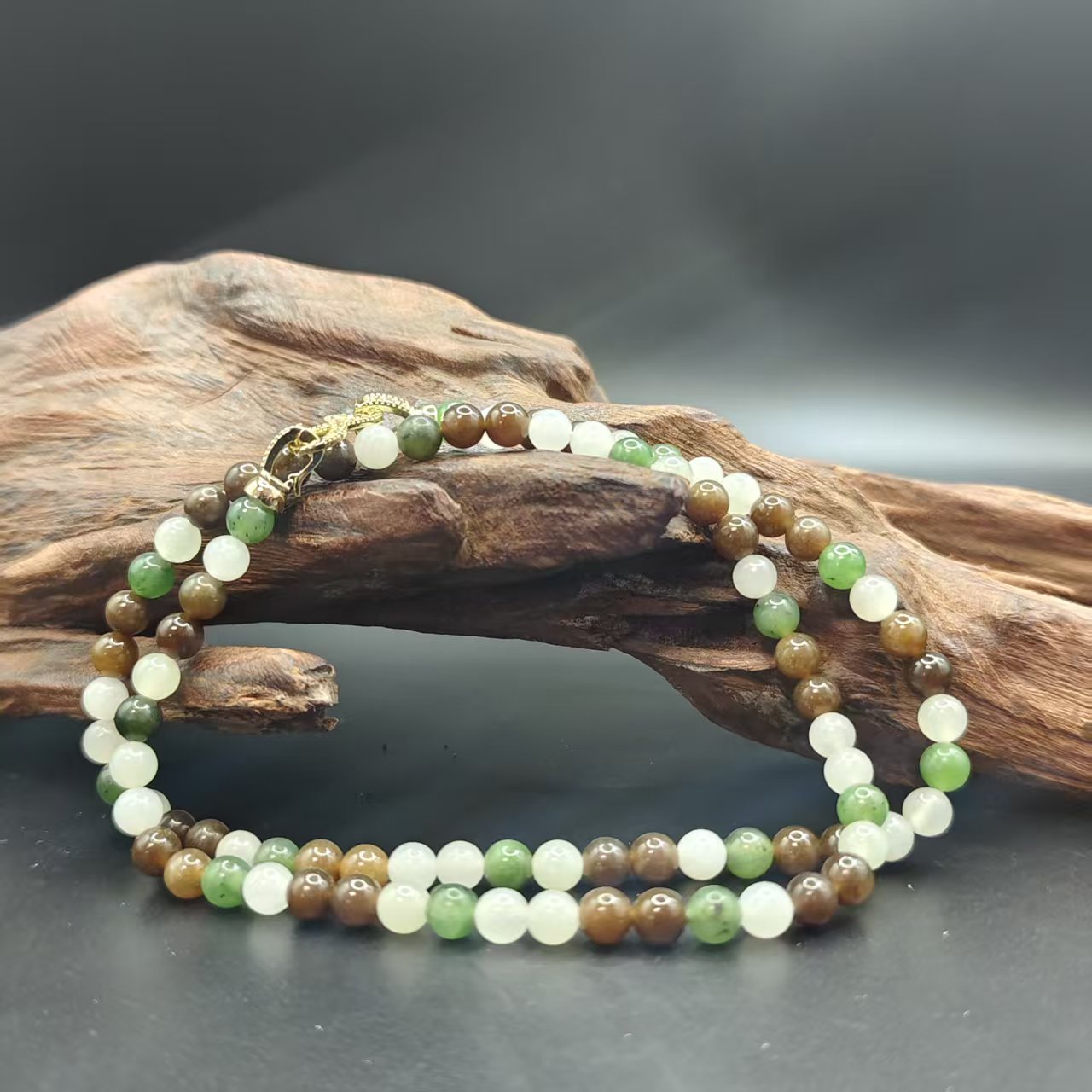 Z和田玉多宝圆珠项链（卡5）4642