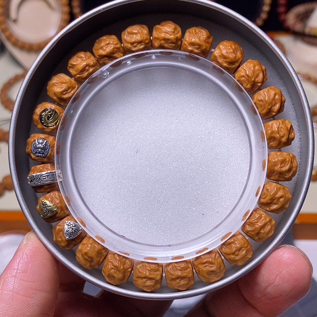 手串猴头核桃五标龙蛇之变尺寸10左右全品精工