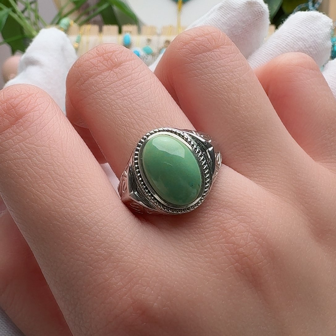 绿松石珠宝奇石银S925镶嵌