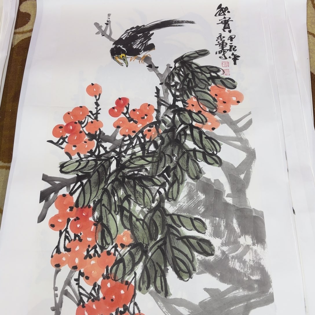 国画杨永军四尺李欣主播