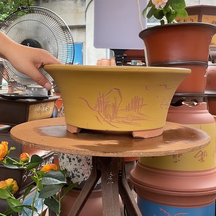 33黄票口花盆紫砂花盆紫砂