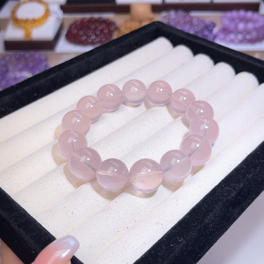 水晶手串未镶嵌小*梅天然水晶16mm