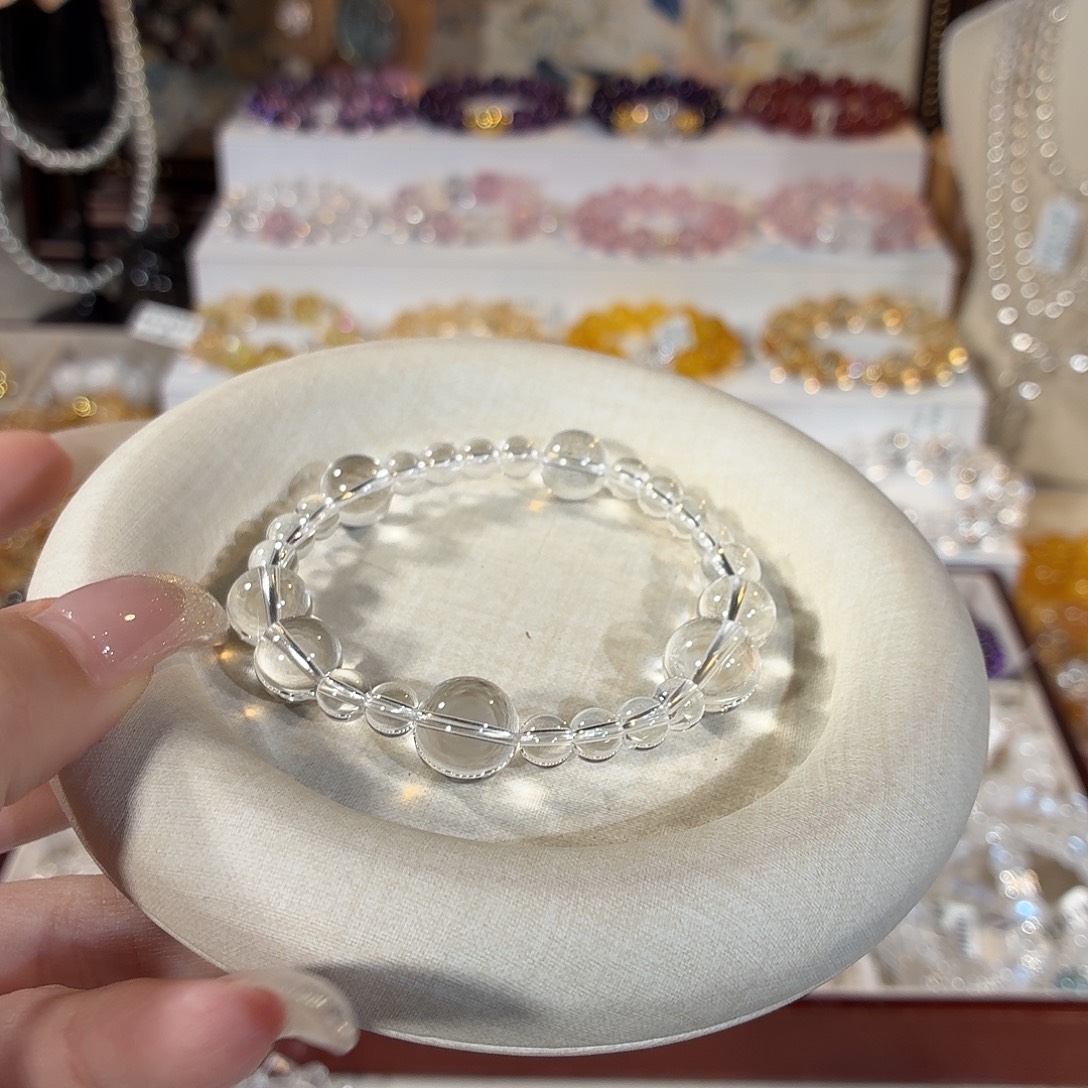 手串水晶未镶嵌净体白水泡泡珠设计款