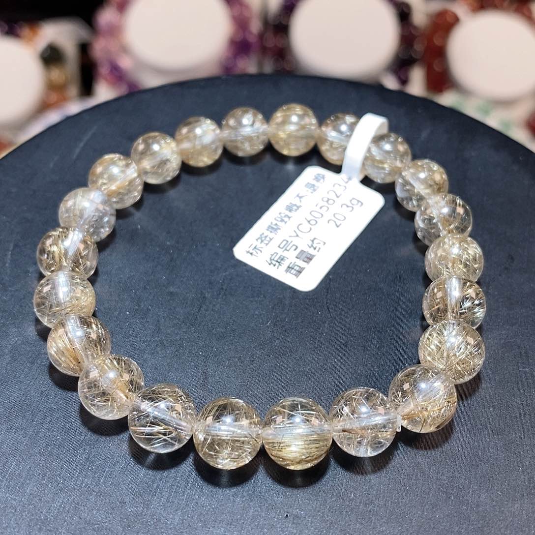 水晶手串未镶嵌F银发晶8.8
