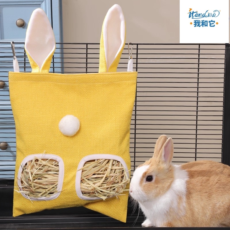 兔子干草袋超大容量防抓耐啃耳朵款可爱造型兔笼专用荷兰猪食草袋