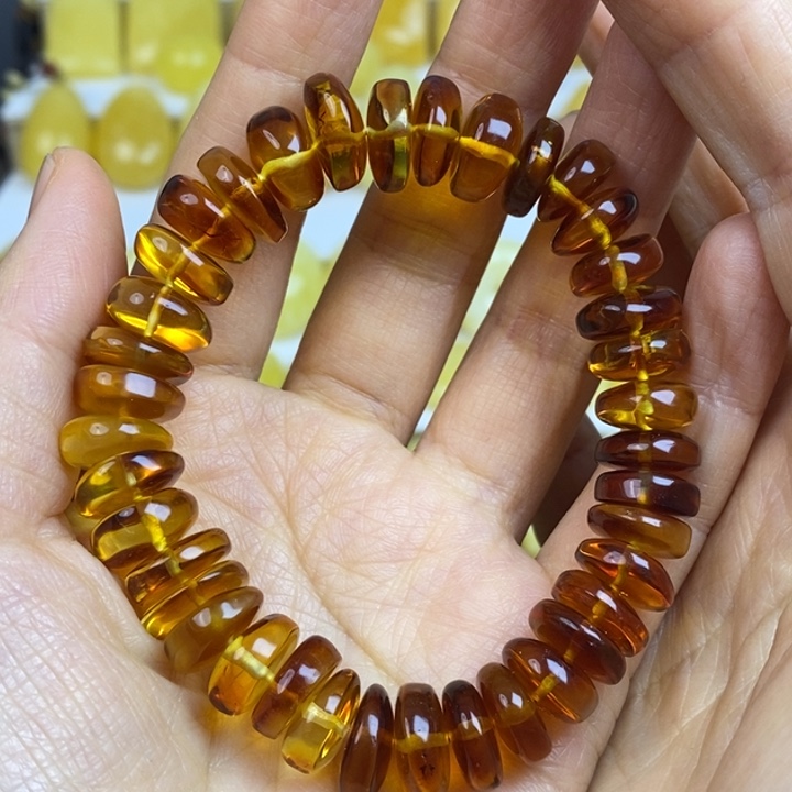 蜜蜡手链未镶嵌天然原矿假一赔十