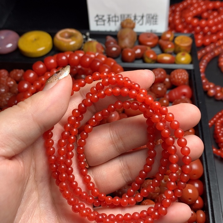 南红玛瑙手链未镶嵌