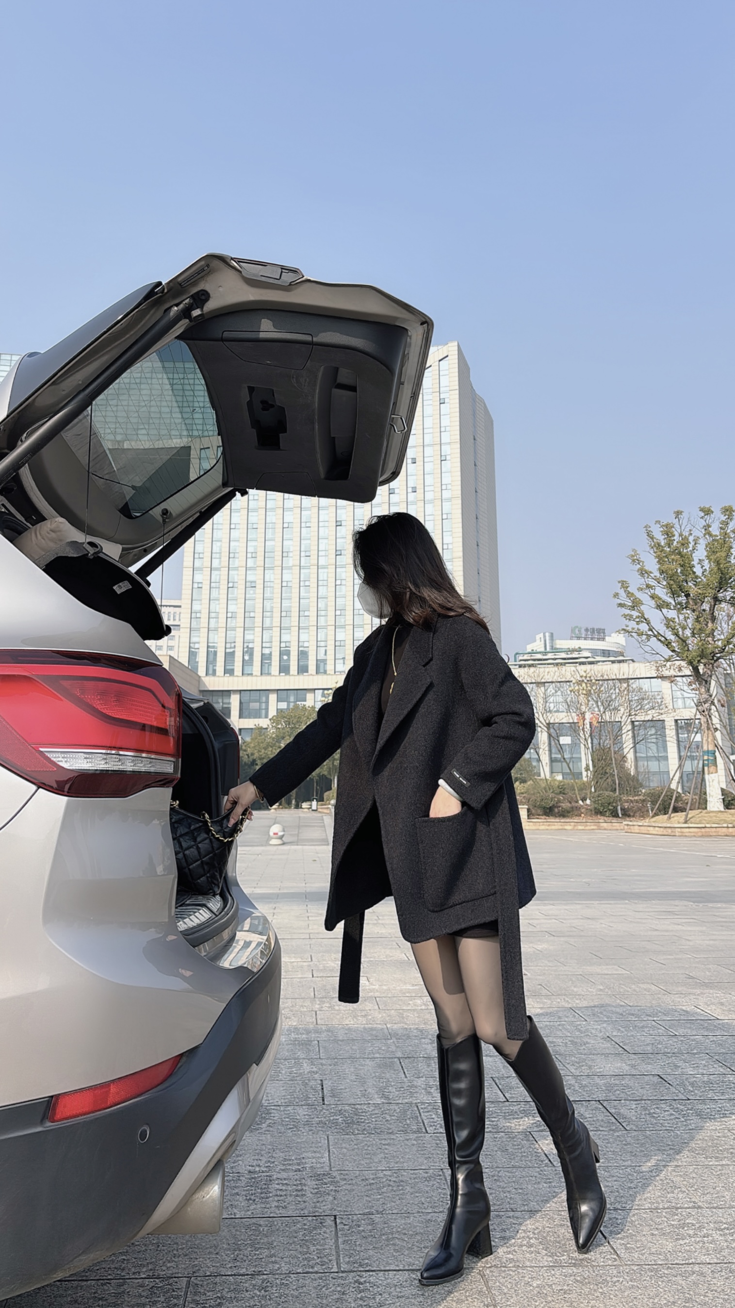 【林燕小个子推荐】秋冬中长款双面呢羊毛大衣宽松休闲毛呢外套202#