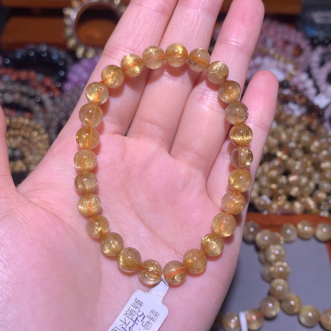 水晶手链未镶嵌金发7m