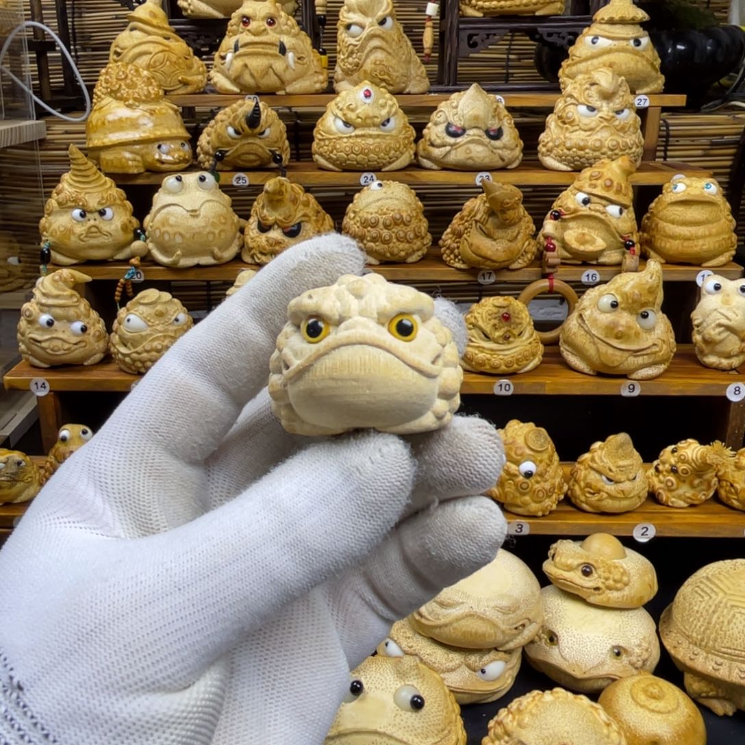 竹个性文玩竹雕金蟾