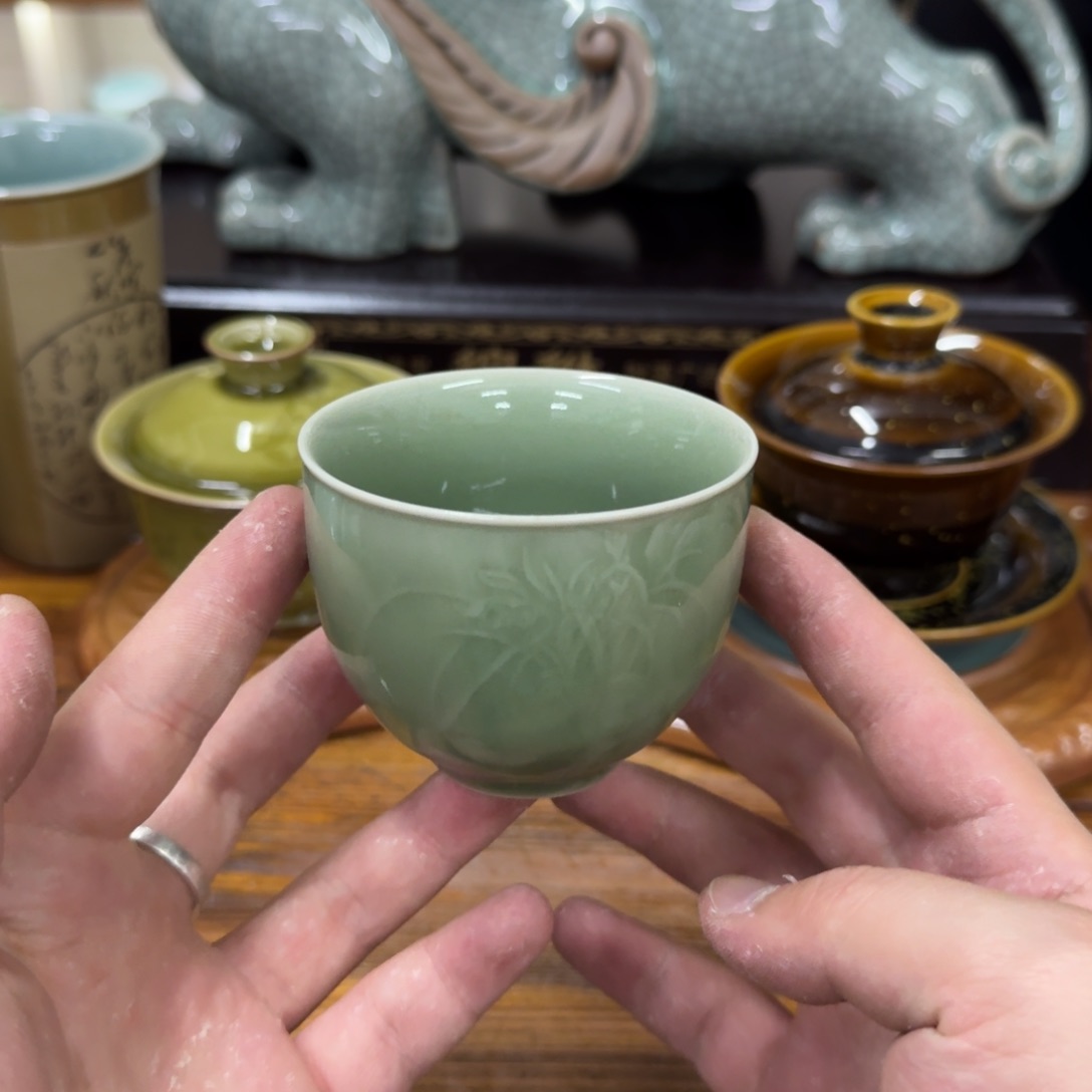 龙泉青瓷茶具微瑕8009