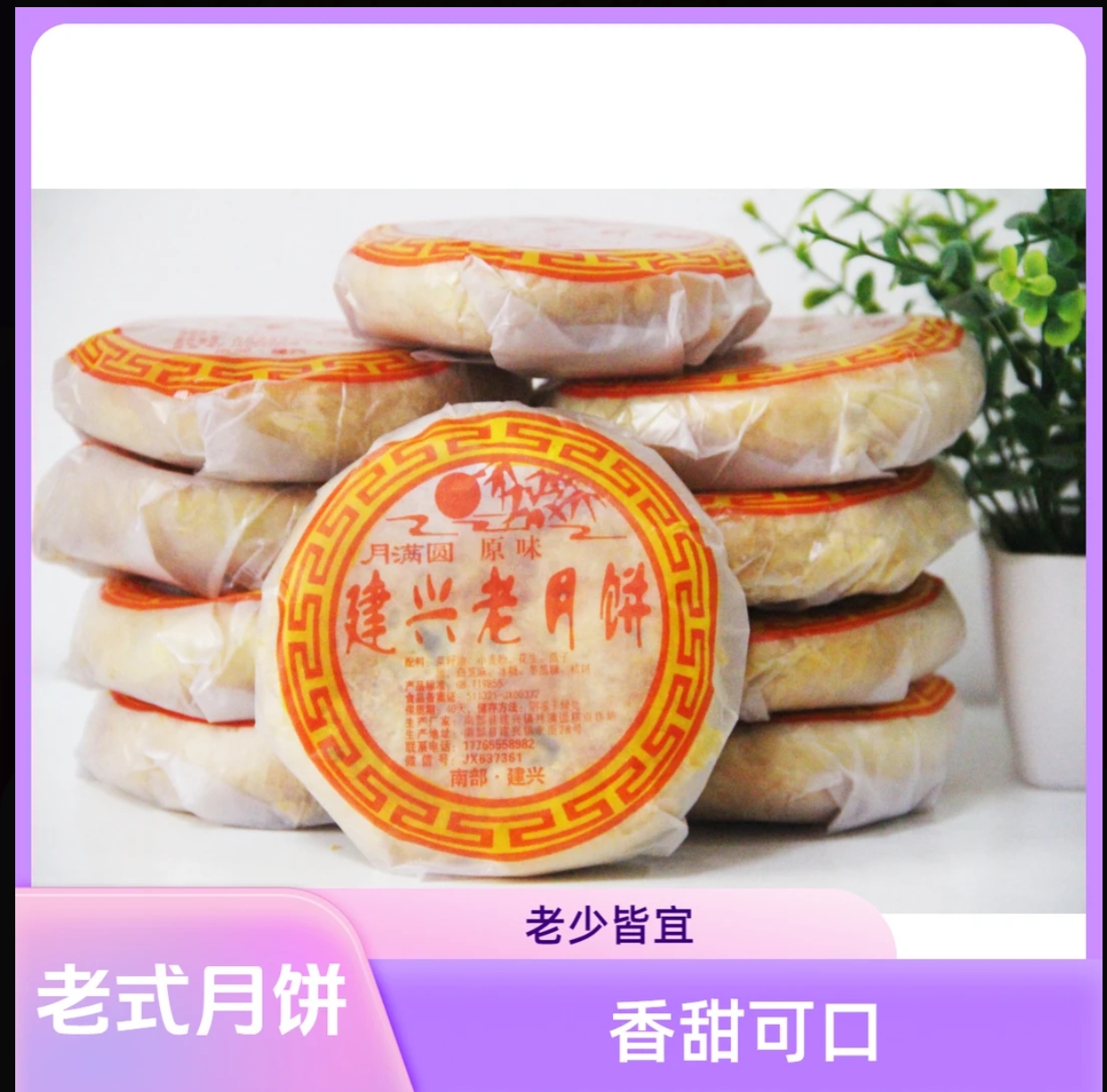 四川南部建兴老月饼 中秋月饼
