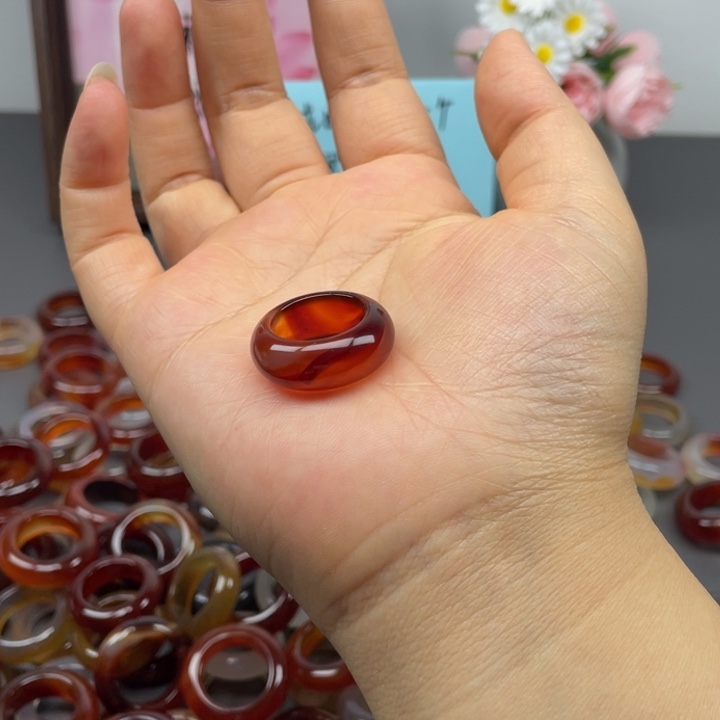 未镶嵌戒指玛瑙/玉髓土*