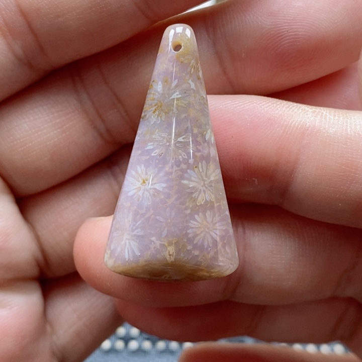 硅化珊瑚（珊瑚玉）颈饰未镶嵌