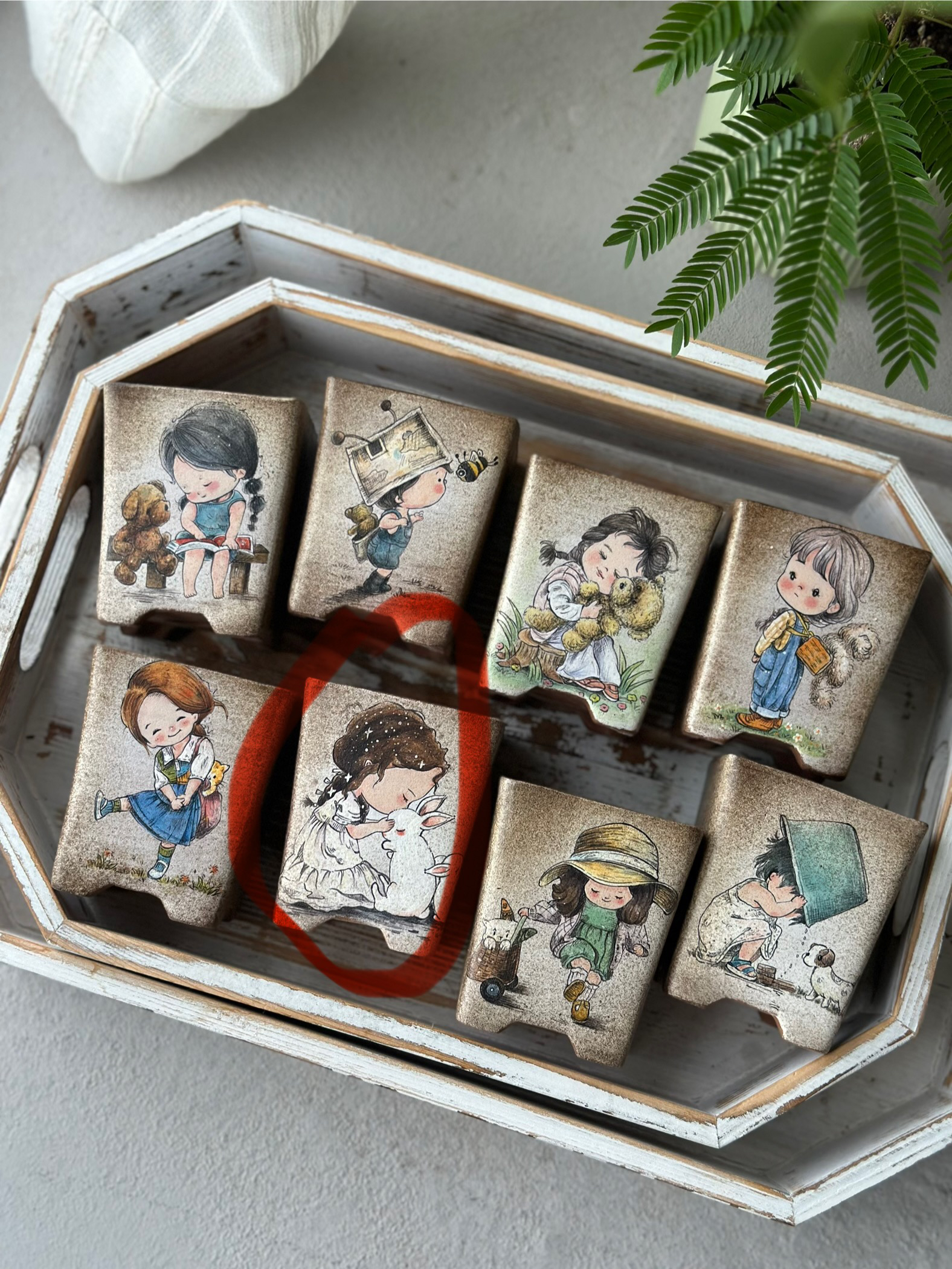 1号链接手绘釉烧多肉专拍圈图兔子盆+特价拇指盆