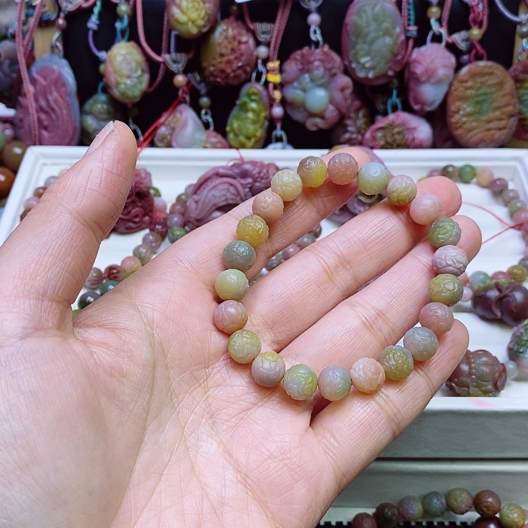 玛瑙/玉髓盐源玛瑙手链未镶嵌