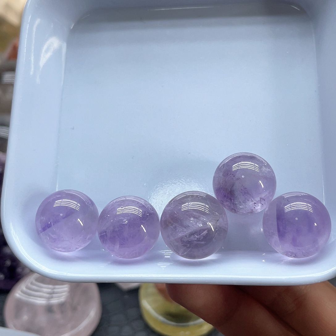 水晶未镶嵌珠宝半成品51紫水晶单株卡1.8mm