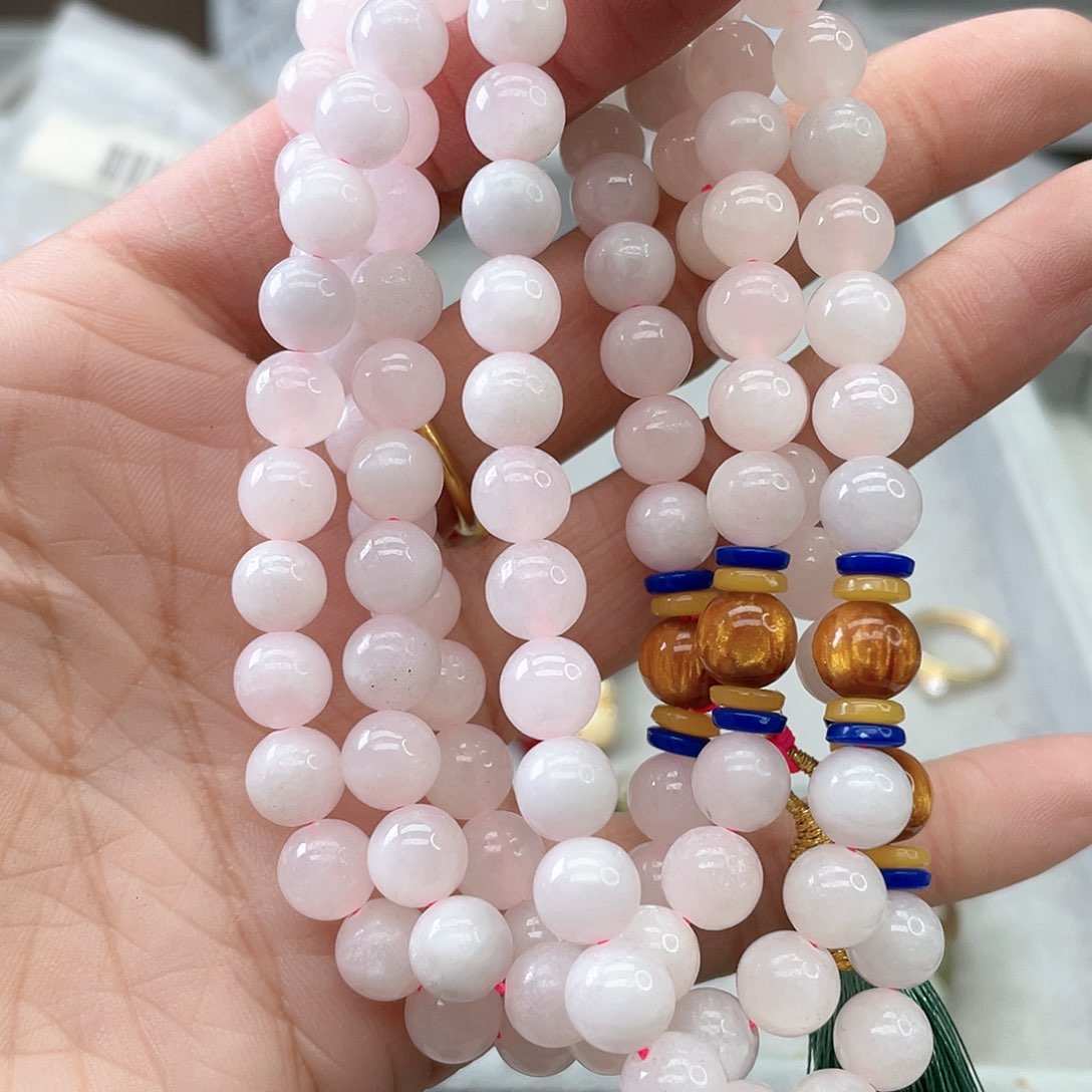 和田玉颈饰未镶嵌宝**妈108项链1