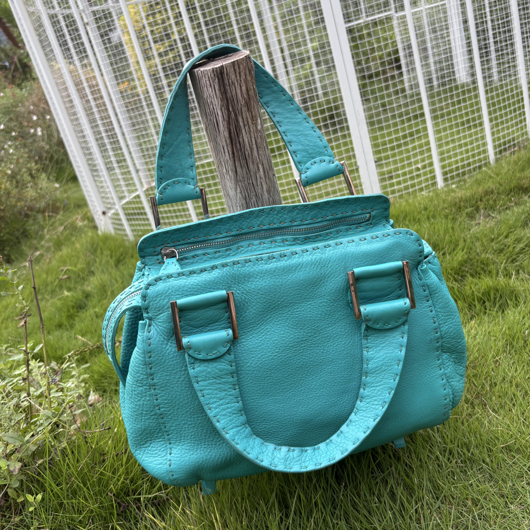 95新 FENDI/芬迪 Fendi 芬迪 95新/二手 LL 湖水绿手提包