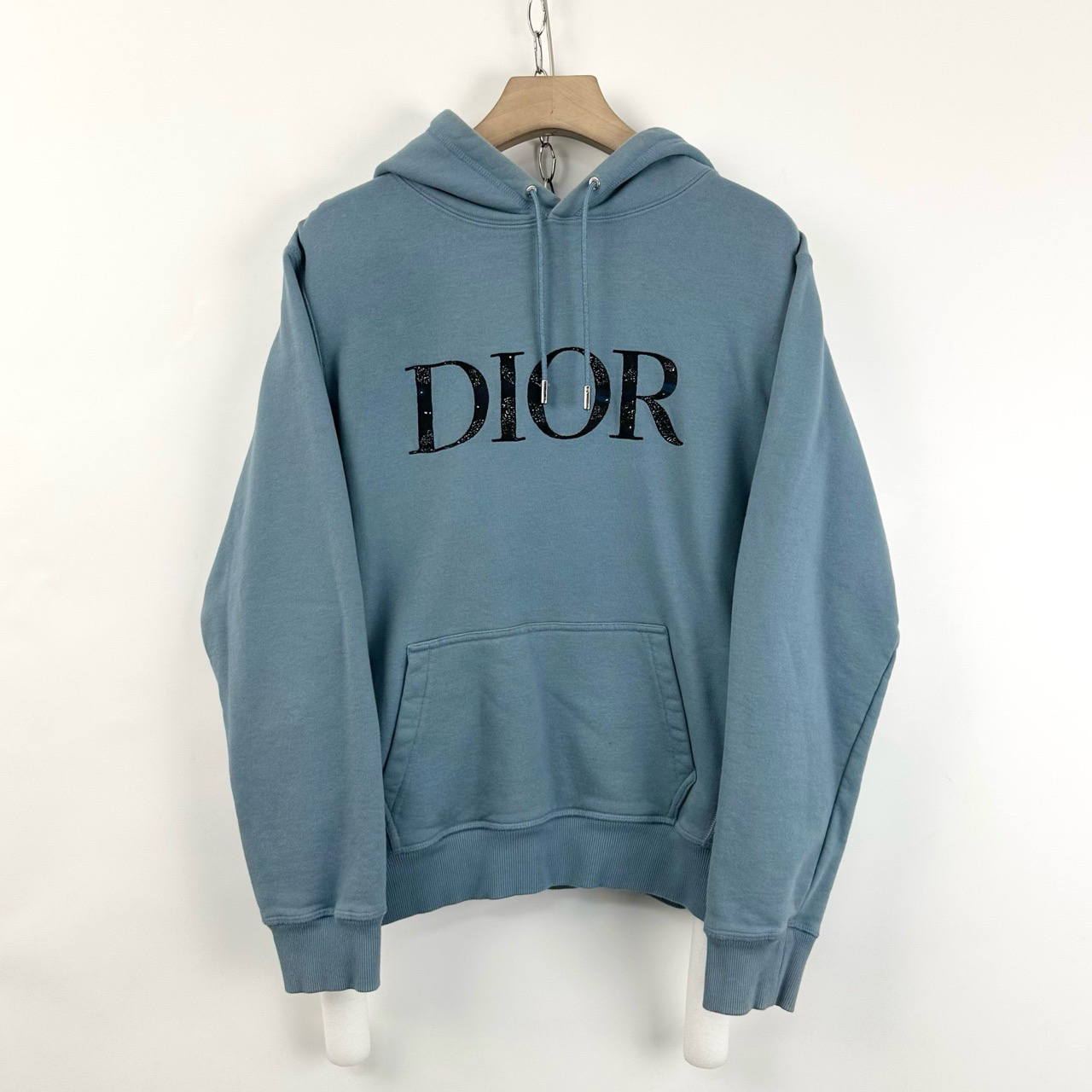 95新 DIOR/迪奥 M码/雾霾蓝星空刺绣卫衣/06469