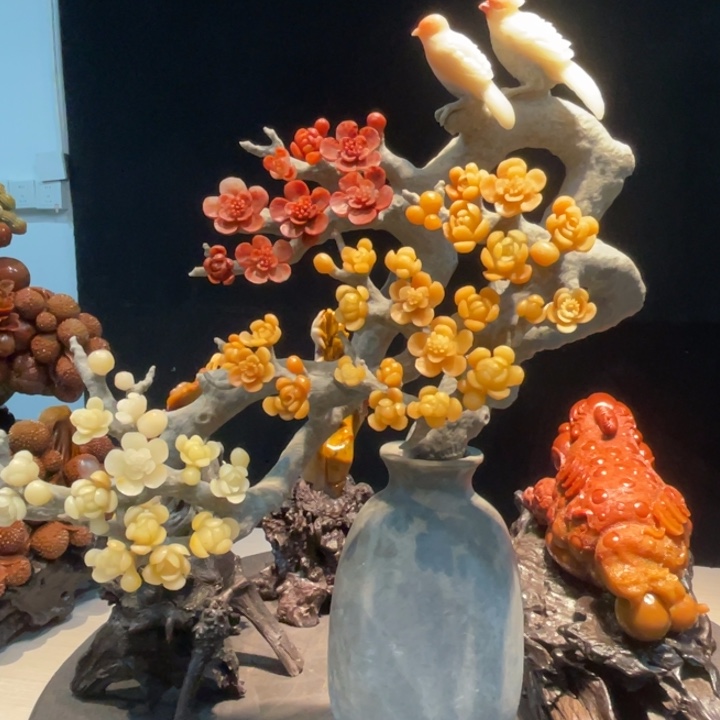 寿山石拼**生寿山摆件