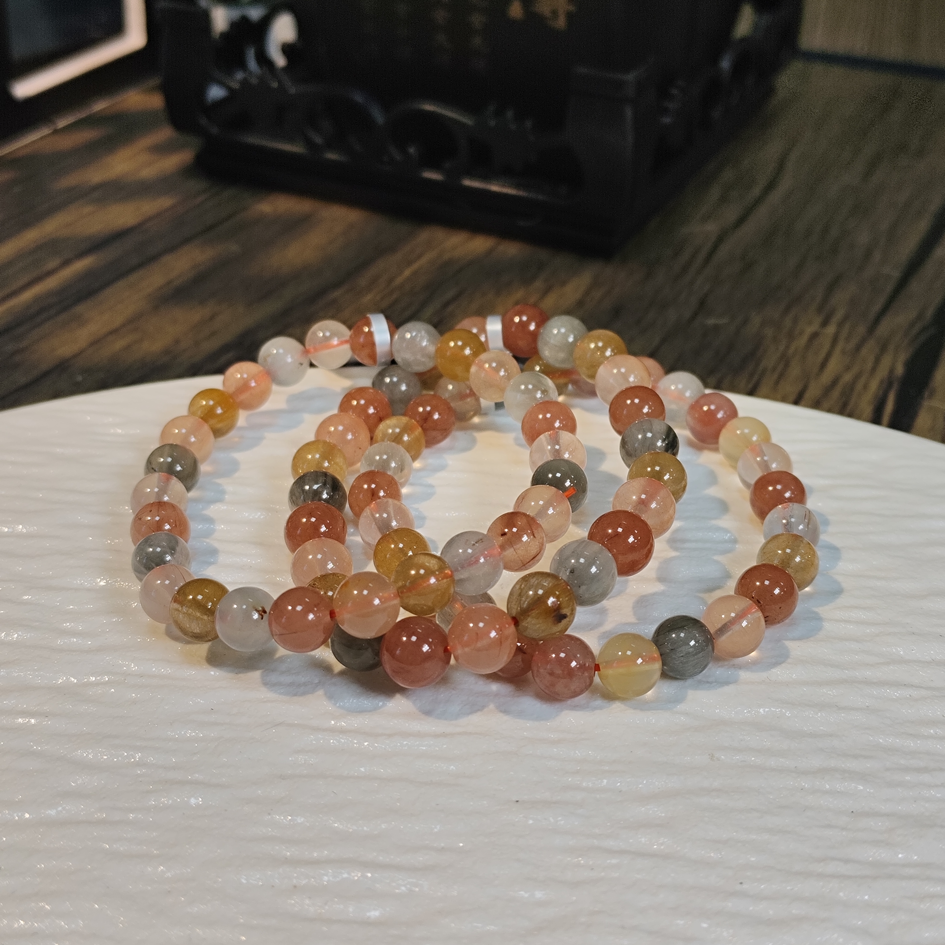 【书记甄选】彩兔毛单圈手链多样性发一件 约7mm XL2116