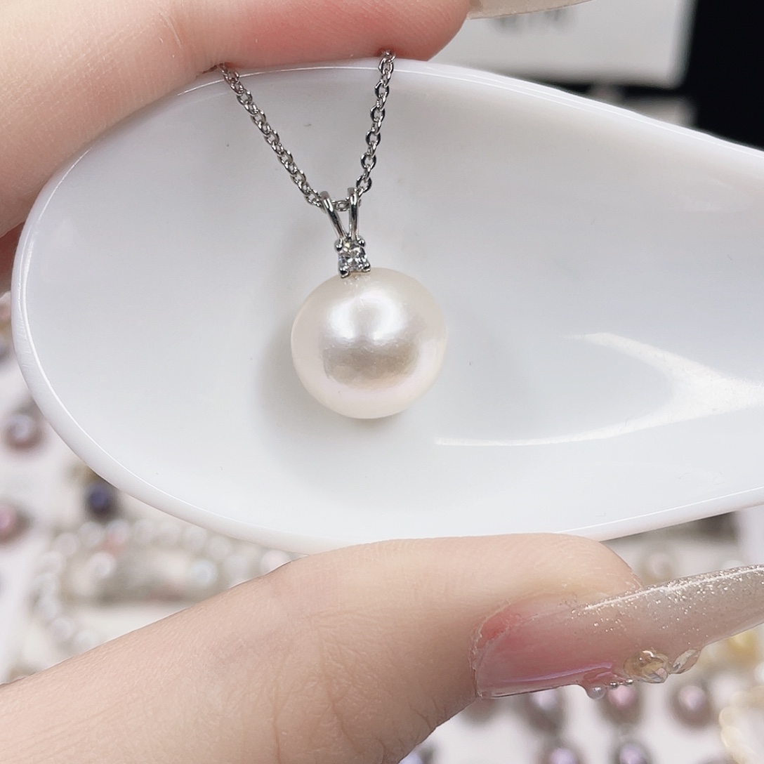 合金淡水珍珠吊坠(赠链)