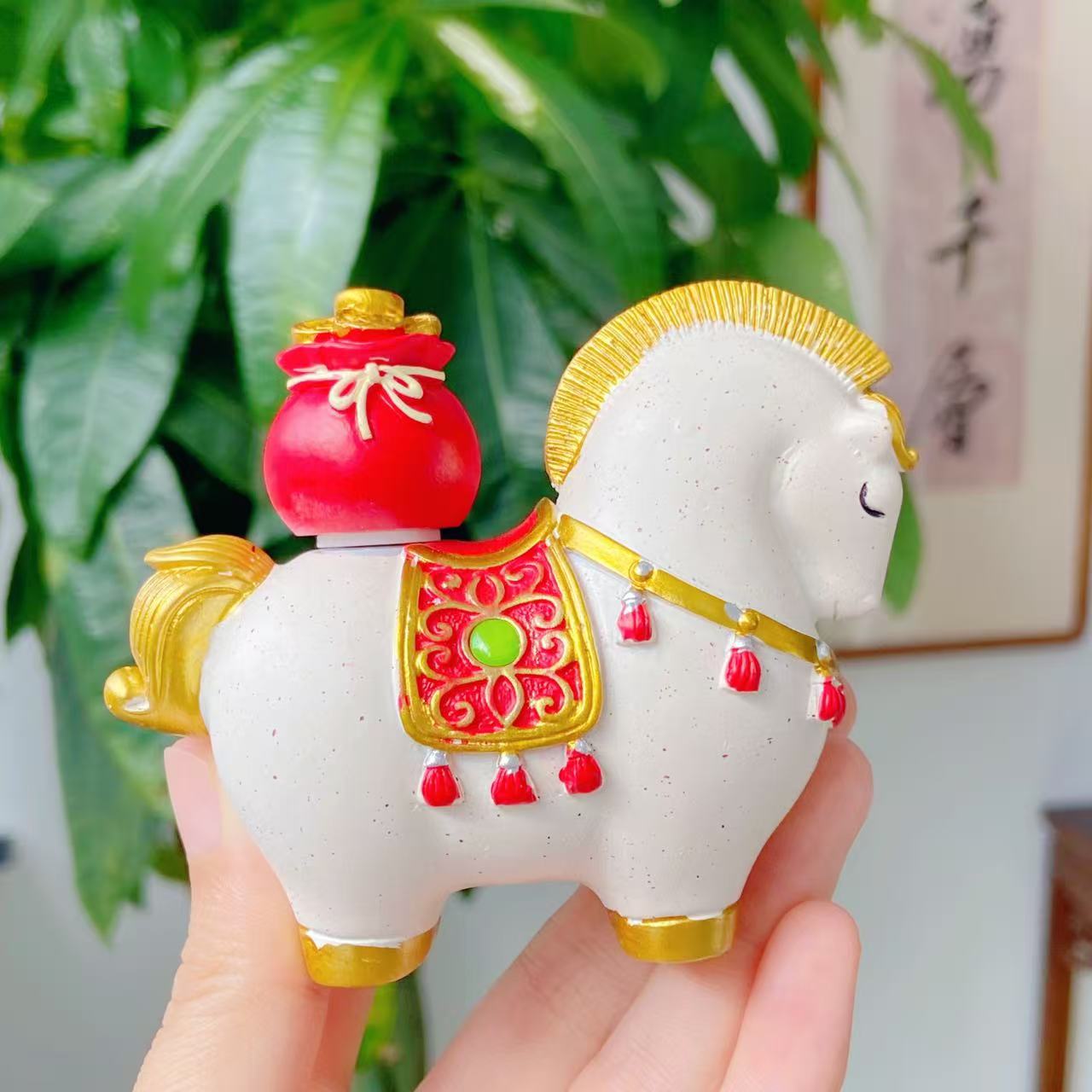 【马上有米】可以转的小Q袋 来才福马桌面摆件 7310