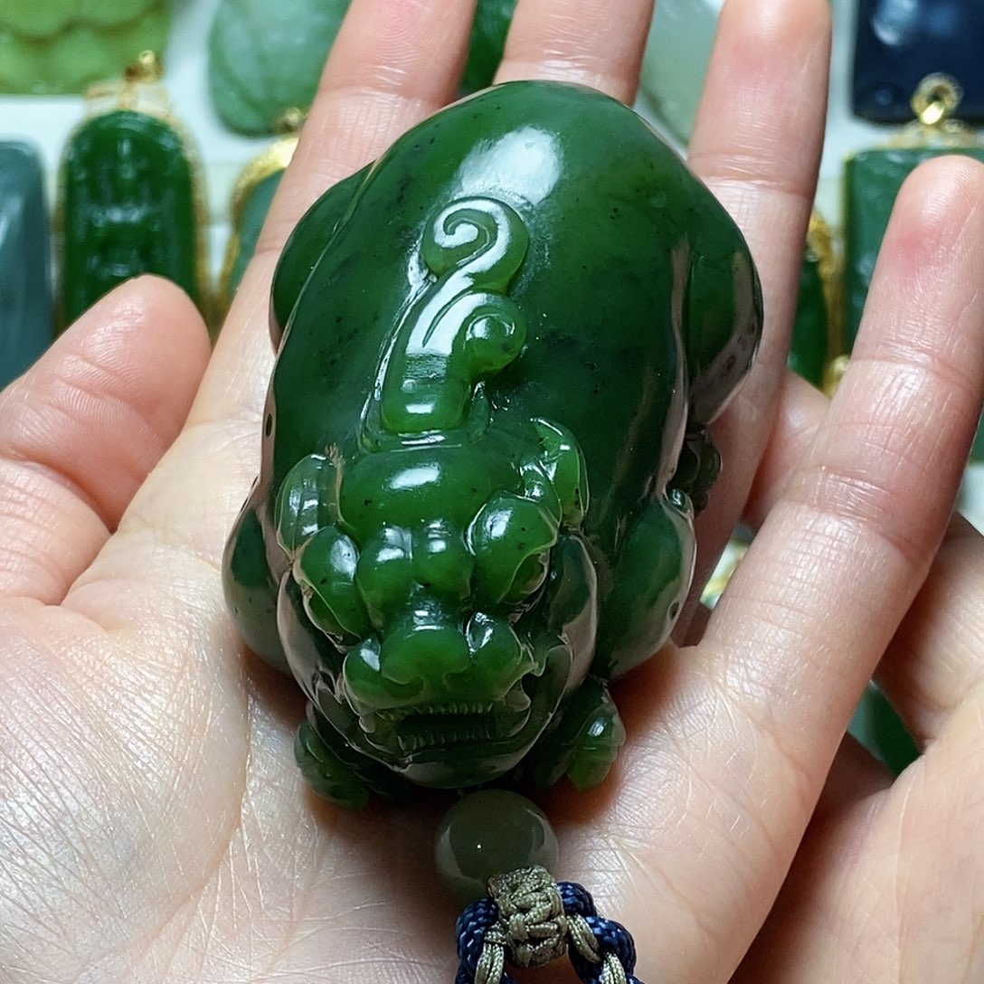 和田玉手把未镶嵌旭**升