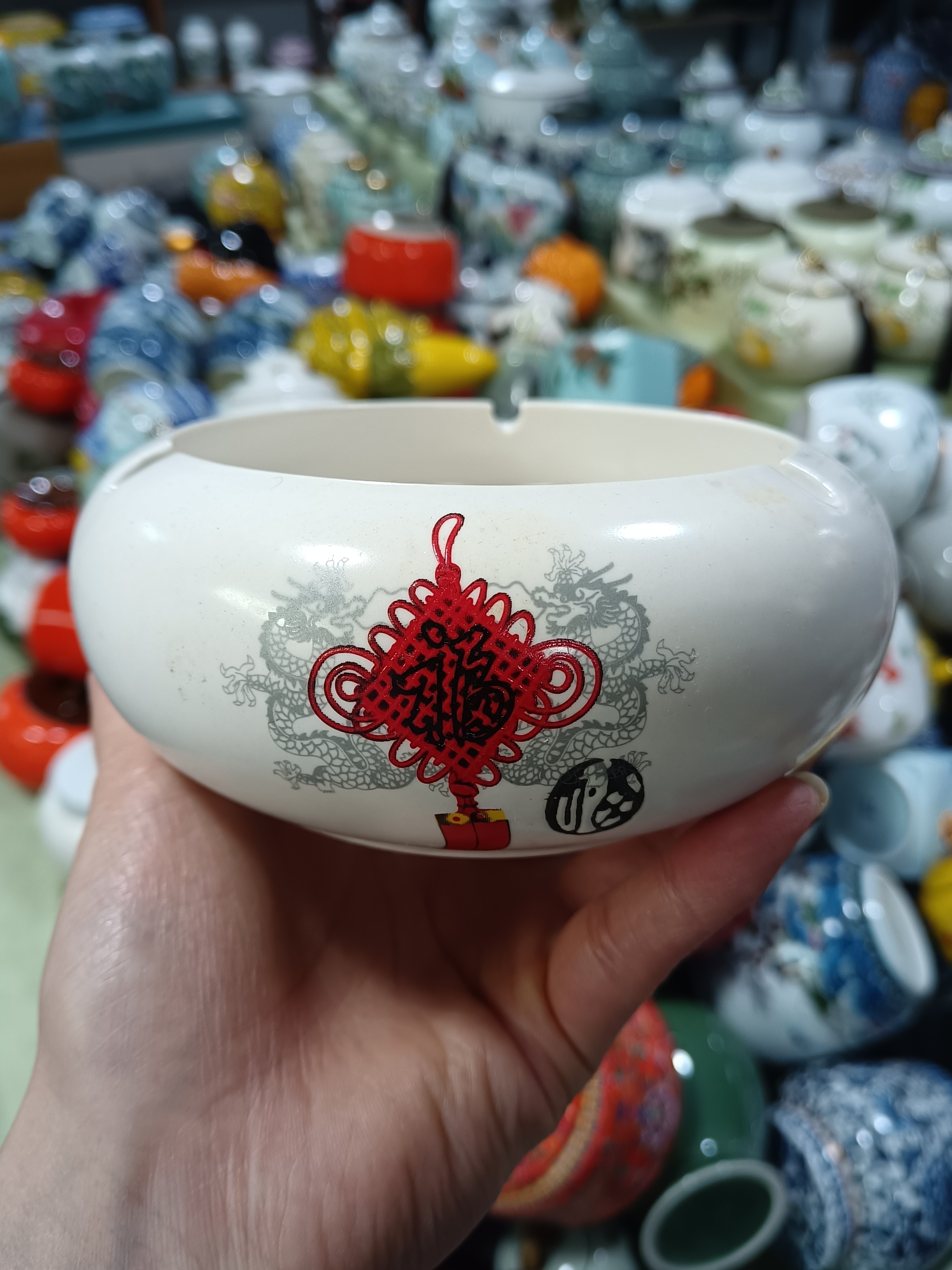 精美好看陶瓷茶叶罐烟灰缸