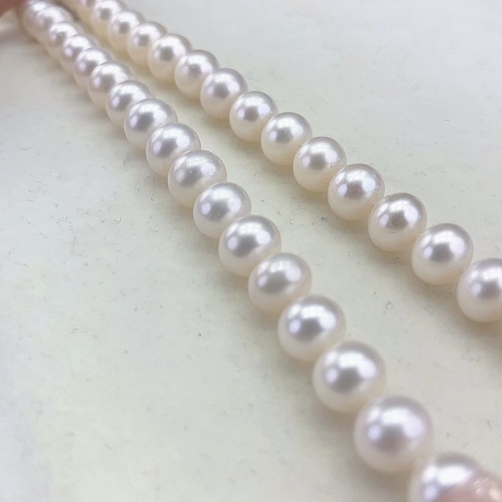 淡水珍珠颈饰银S925镶嵌10➕冷白