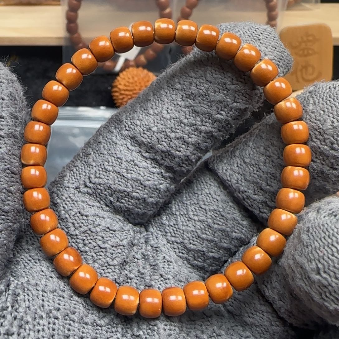 橄榄核手串老挝单圈三花极限弧6.0福利