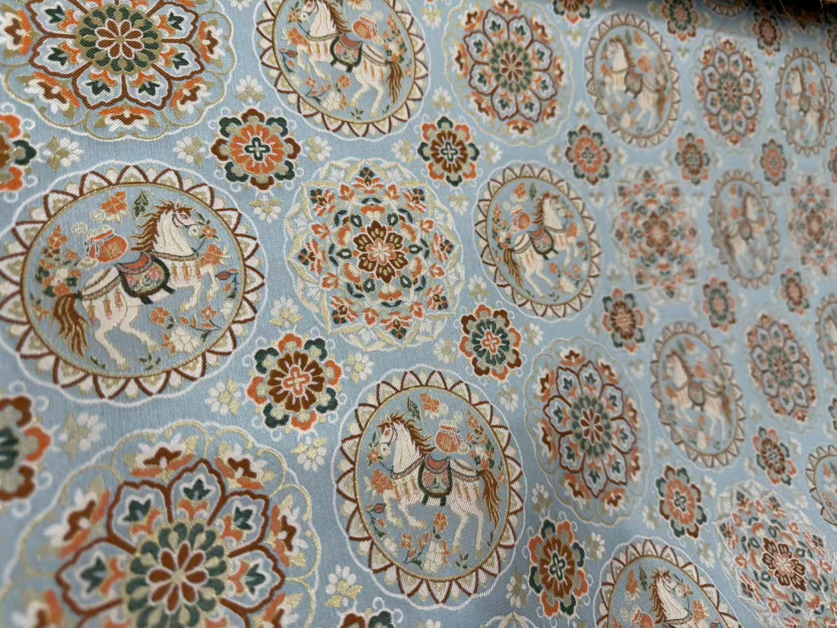 【三马宋锦】【福马宝相】桑蚕丝面料  国风古韵【一经开裁概不退换】