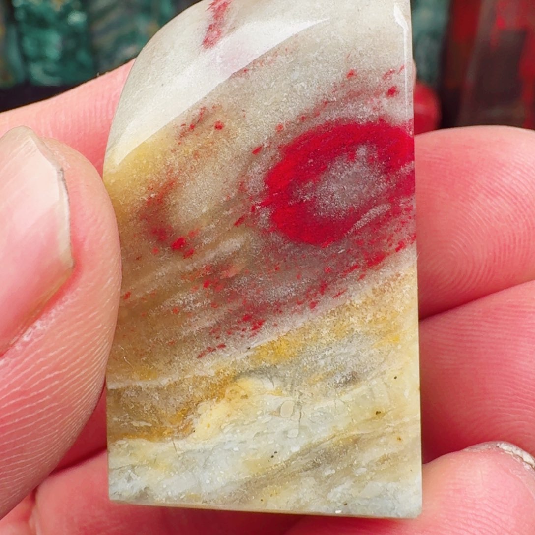 昌化鸡血石鱼籽冻