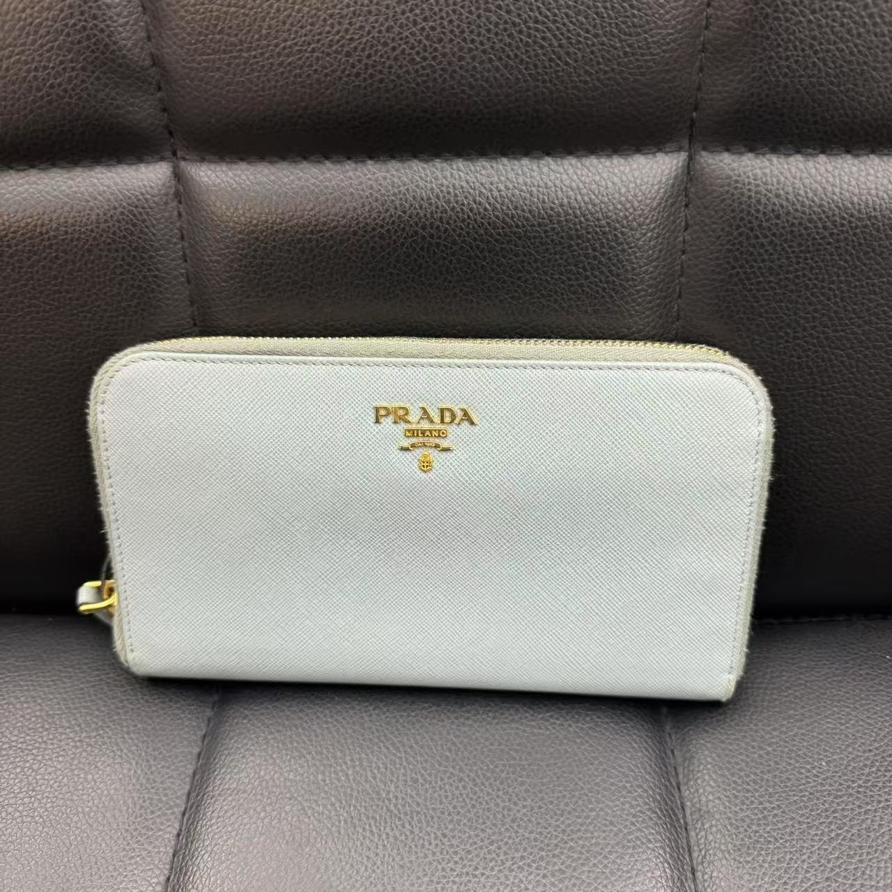 95新 Prada/普拉达 【诗诗】蓝色钱包/BGD401370027